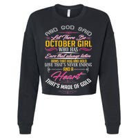 And God Said Let There Be October Girl Cropped Pullover Crew