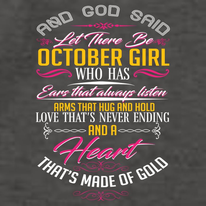 And God Said Let There Be October Girl Vector Backpack