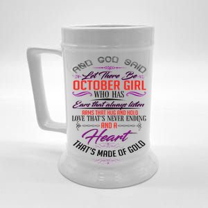 And God Said Let There Be October Girl Beer Stein