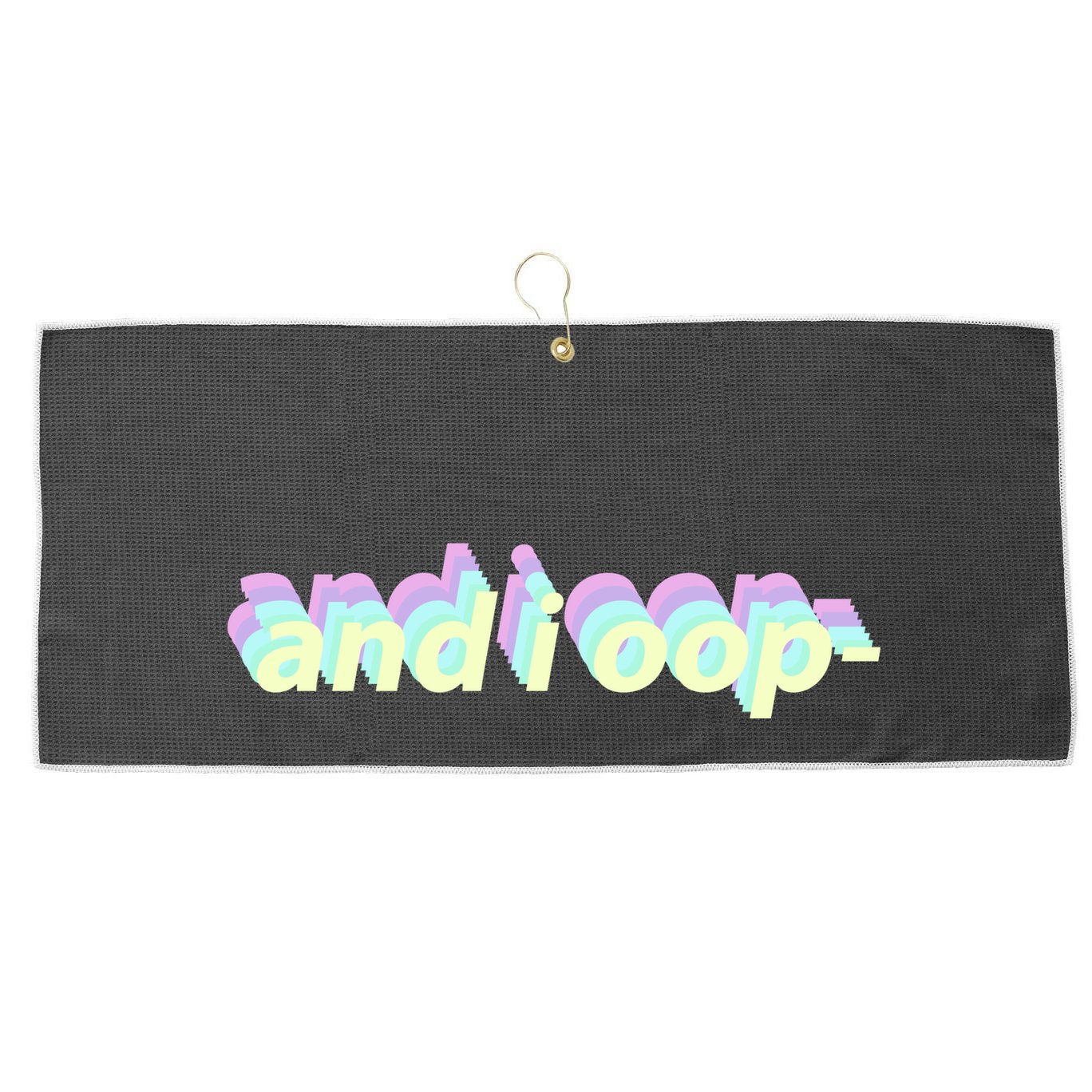 And I Oop- Meme Large Microfiber Waffle Golf Towel