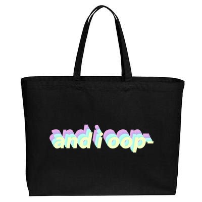 And I Oop- Meme Cotton Canvas Jumbo Tote