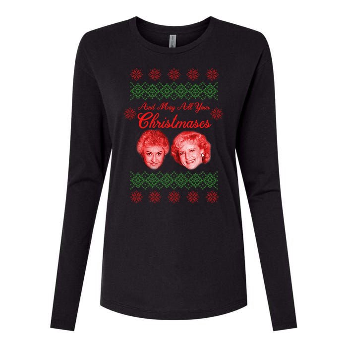 And May All Your Christmases Ugly Christmas Womens Cotton Relaxed Long Sleeve T-Shirt