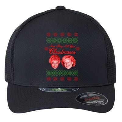 And May All Your Christmases Ugly Christmas Flexfit Unipanel Trucker Cap