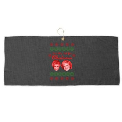 And May All Your Christmases Ugly Christmas Large Microfiber Waffle Golf Towel