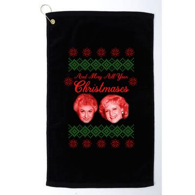 And May All Your Christmases Ugly Christmas Platinum Collection Golf Towel