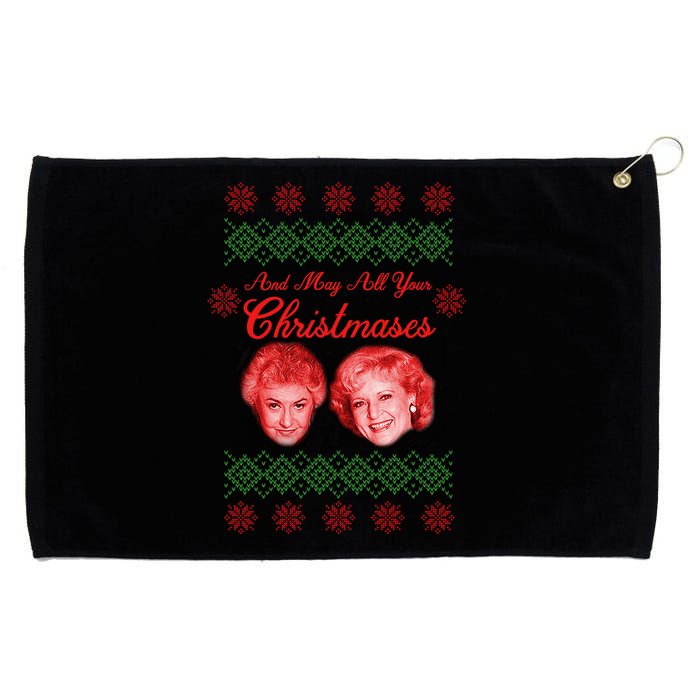 And May All Your Christmases Ugly Christmas Grommeted Golf Towel