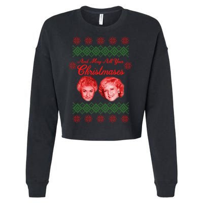 And May All Your Christmases Ugly Christmas Cropped Pullover Crew