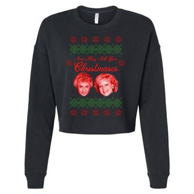 And May All Your Christmases Ugly Christmas Cropped Pullover Crew