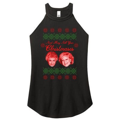 And May All Your Christmases Ugly Christmas Women's Perfect Tri Rocker Tank