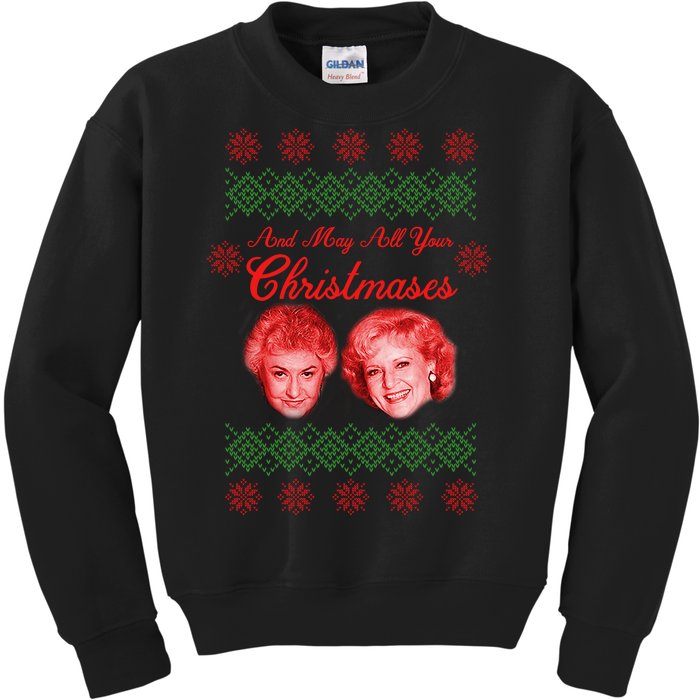 And May All Your Christmases Ugly Christmas Kids Sweatshirt