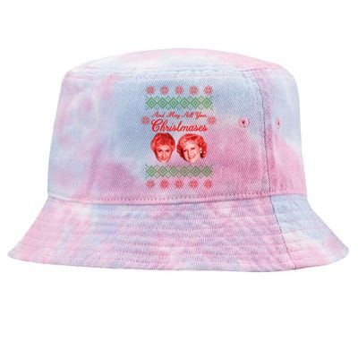 And May All Your Christmases Ugly Christmas Tie-Dyed Bucket Hat