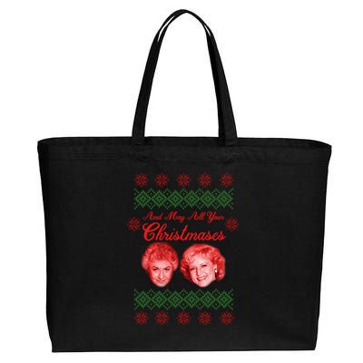 And May All Your Christmases Ugly Christmas Cotton Canvas Jumbo Tote