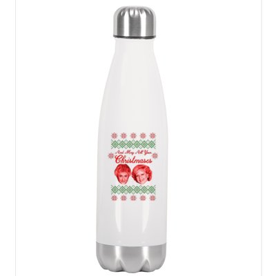 And May All Your Christmases Ugly Christmas Stainless Steel Insulated Water Bottle