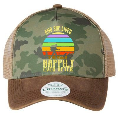 And She Lived Happily Ever After Hiking Legacy Tie Dye Trucker Hat