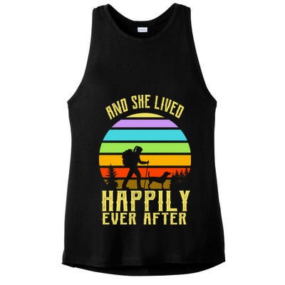 And She Lived Happily Ever After Hiking Ladies PosiCharge Tri-Blend Wicking Tank