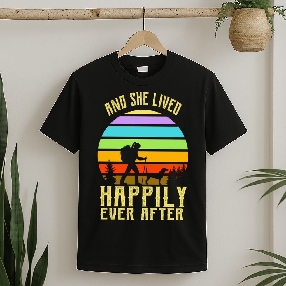 And She Lived Happily Ever After Hiking T-Shirt