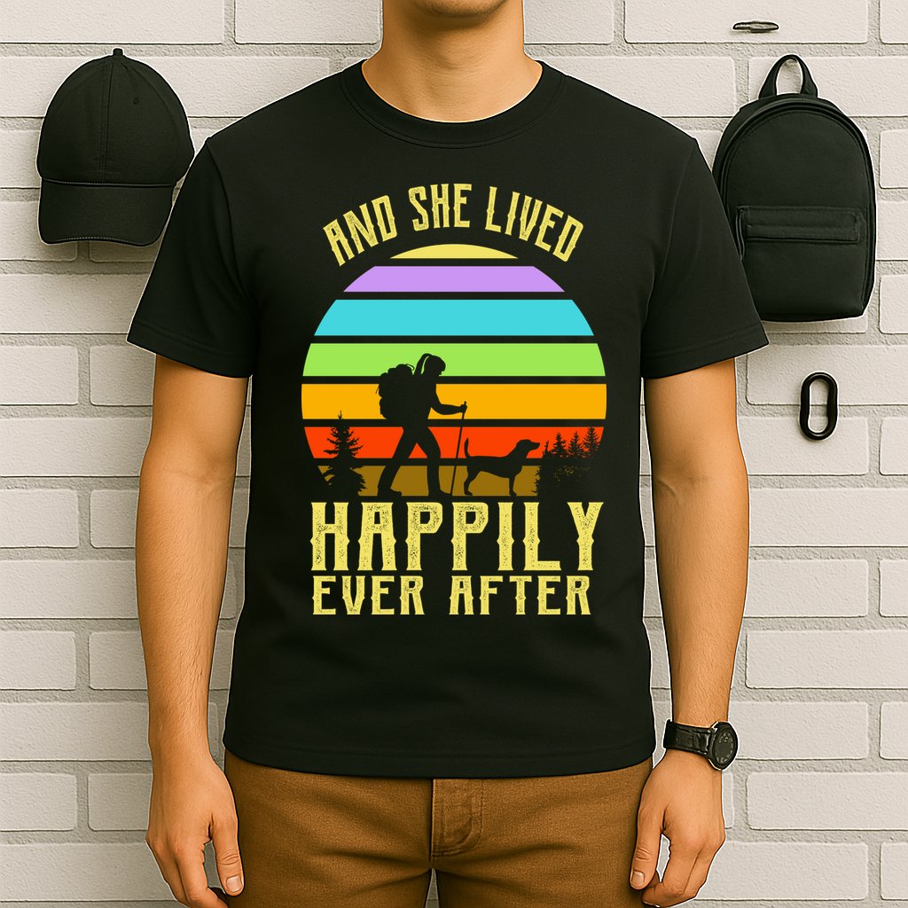 And She Lived Happily Ever After Hiking T-Shirt
