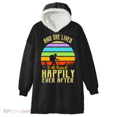 And She Lived Happily Ever After Hiking Hooded Wearable Blanket