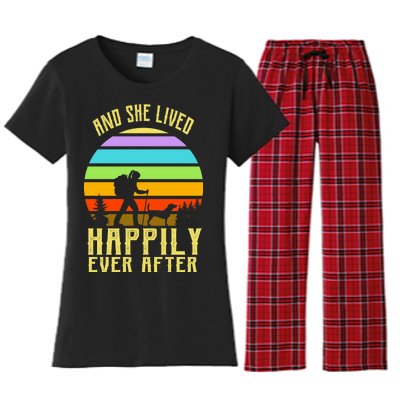 And She Lived Happily Ever After Hiking Women's Flannel Pajama Set