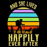 And She Lived Happily Ever After Hiking Flatbill Hat