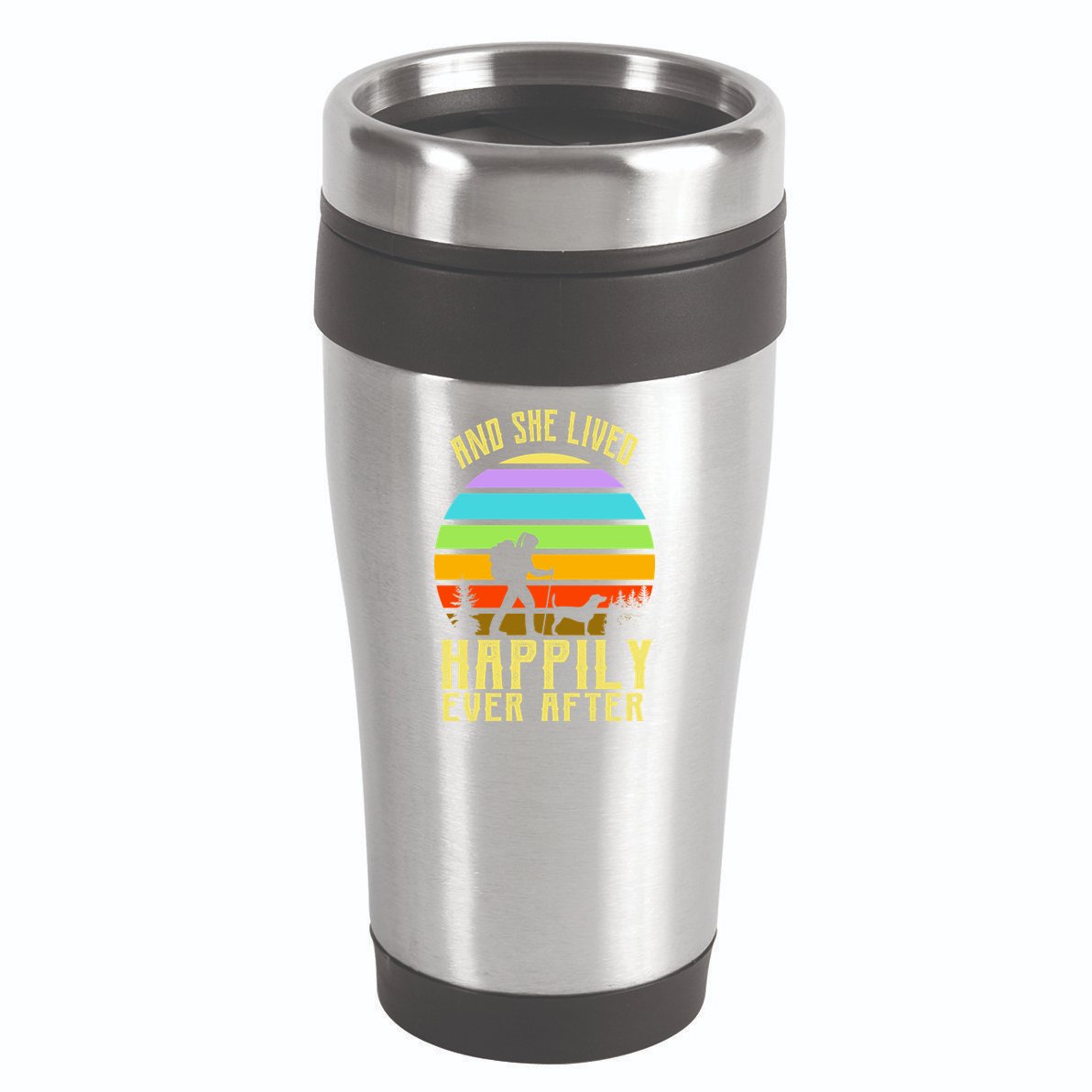 And She Lived Happily Ever After Hiking 16oz Travel Tumbler