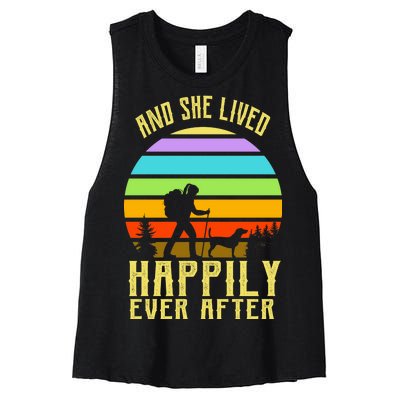 And She Lived Happily Ever After Hiking Women's Racerback Cropped Tank