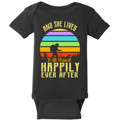 And She Lived Happily Ever After Hiking Baby Bodysuit