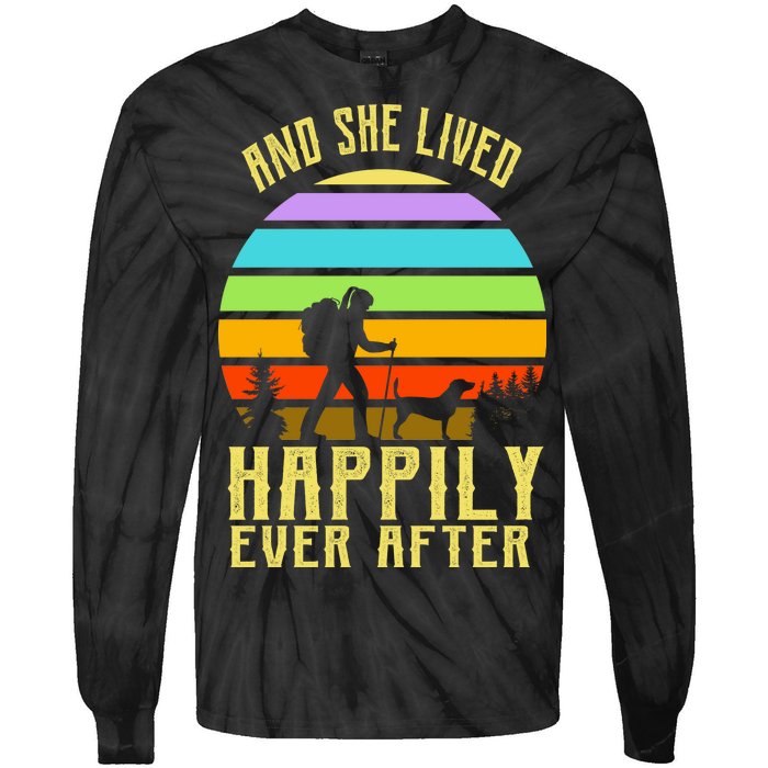 And She Lived Happily Ever After Hiking Tie-Dye Long Sleeve Shirt