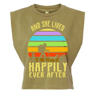 And She Lived Happily Ever After Hiking Garment-Dyed Women's Muscle Tee