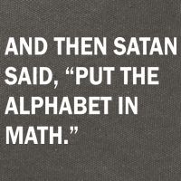 And Then Satan Said, Put The Alphabet in Math Cotton Canvas Backpack