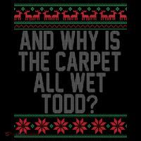 And Why Is The Carpet All Wet Todd? Ugly Christmas Stripe Pom Pom Beanie
