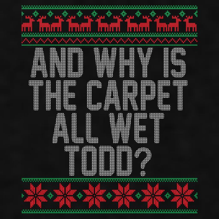 And Why Is The Carpet All Wet Todd? Ugly Christmas Ladies PosiCharge Tri-Blend Wicking Tank