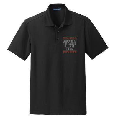 And Why Is The Carpet All Wet Todd? Ugly Christmas Dry Zone Grid Polo