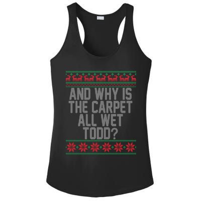 And Why Is The Carpet All Wet Todd? Ugly Christmas Ladies PosiCharge Competitor Racerback Tank