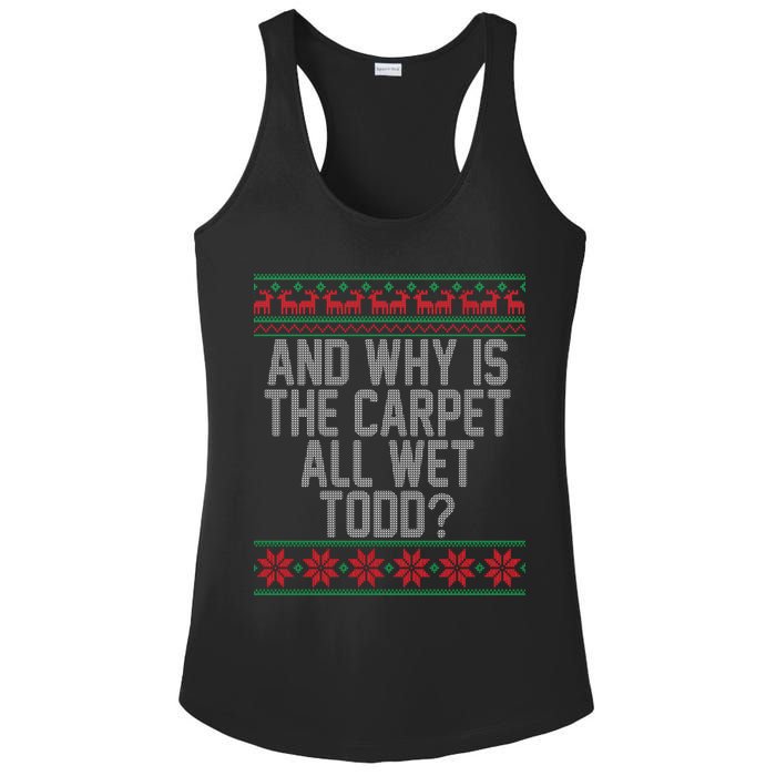 And Why Is The Carpet All Wet Todd? Ugly Christmas Ladies PosiCharge Competitor Racerback Tank