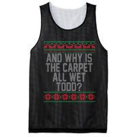 And Why Is The Carpet All Wet Todd? Ugly Christmas Mesh Reversible Basketball Jersey Tank