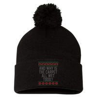 And Why Is The Carpet All Wet Todd? Ugly Christmas Pom Pom 12in Knit Beanie