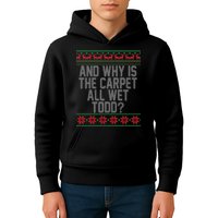 And Why Is The Carpet All Wet Todd? Ugly Christmas Kids Hoodie