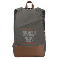 And Why Is The Carpet All Wet Todd? Ugly Christmas Cotton Canvas Backpack