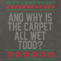 And Why Is The Carpet All Wet Todd? Ugly Christmas Cotton Canvas Backpack