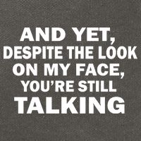 And Yet Despite The Look On My Face You're Still Talking Cotton Canvas Backpack