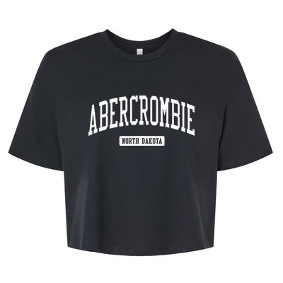 Abercrombie North Dakota ND College University Sports Style Bella+Canvas Jersey Crop Tee