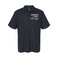 A New Day Brings New Hope Breast Cancer Awareness Softstyle Adult Sport Polo