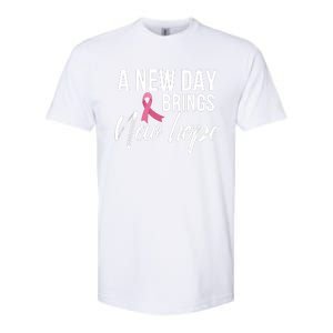 A New Day Brings New Hope Breast Cancer Awareness Softstyle CVC T-Shirt