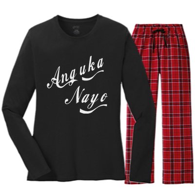 Anguka Nayo(Get Down With It) Women's Long Sleeve Flannel Pajama Set 