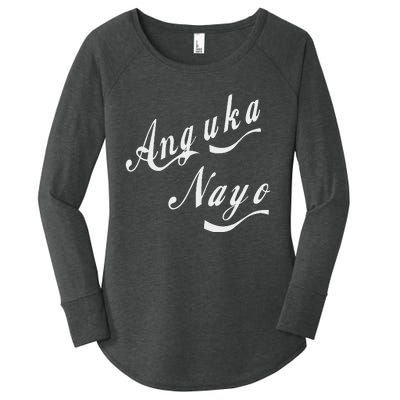 Anguka Nayo(Get Down With It) Women's Perfect Tri Tunic Long Sleeve Shirt