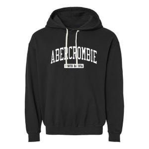 Abercrombie North Dakota Nd College Sports Style Garment-Dyed Fleece Hoodie