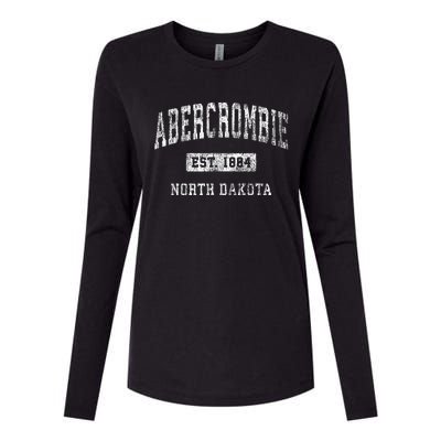 Abercrombie North Dakota Nd Womens Cotton Relaxed Long Sleeve T-Shirt