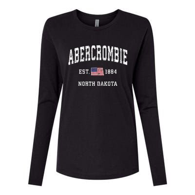 Abercrombie North Dakota Nd Vintage Womens Cotton Relaxed Long Sleeve T-Shirt