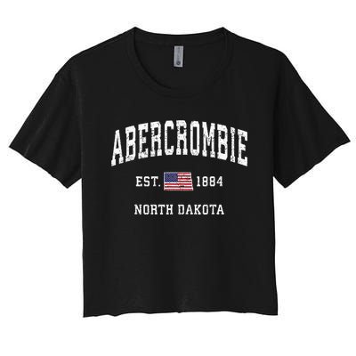 Abercrombie North Dakota Nd Vintage Women's Crop Top Tee